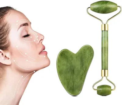 Jade Roller and Gua Sha Stone Set