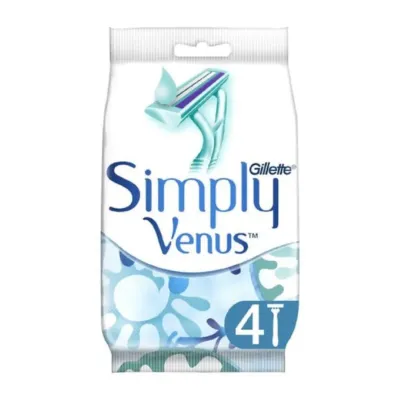Gillette Simply Venus 2 Women's Disposable Razors, 4 Pack