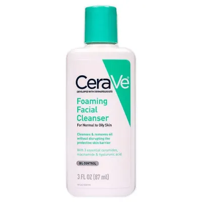 Cerave Foaming Facial Cleanser for Normal to Oily Skin (87 ml)