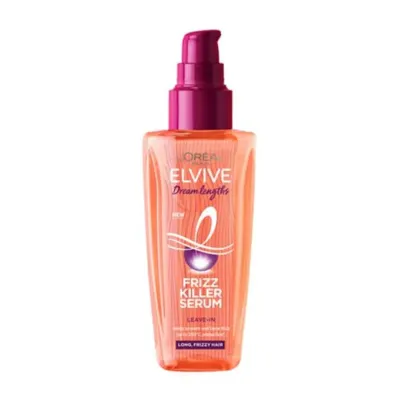 Loreal Leave In Serum by Elvive Dream Lengths Sleek Frizz Killer for Long, Frizzy Hair (100ml)