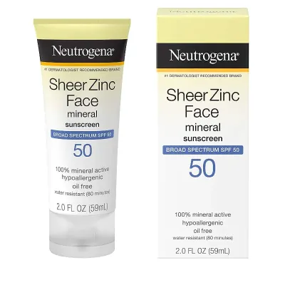 Neutrogena Sheer Zinc Face Dry-touch Sunscreen Lotion SPF50 (59ml)