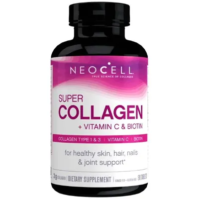 Neocell Super Collagen (Types 1&3) + Vitamin C Tablets, 90 pcs