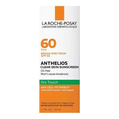  La Roche-Posay  Anthelios Clear Skin Dry Touch Sunscreen SPF 60 (50ml)