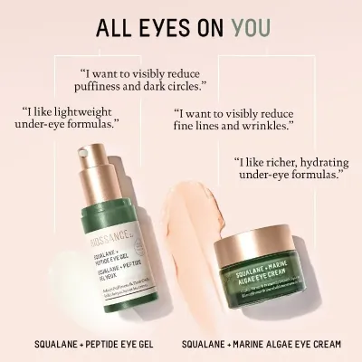 Biossance Mini Miracle Eye Kit (Squalene Marine Algae Eye Cream & Squalene+peptide Eye Gel)