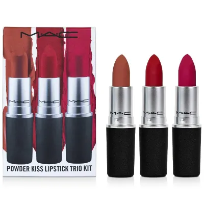 MAC Powder Kiss Lipstick Trio Set