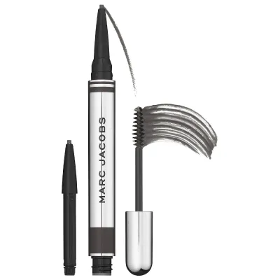 Marc Jacobs Beauty Brow Wow Duo Brow Powder Pencil and Tinted Gel + 1 Pencil Refill - Dark Brown