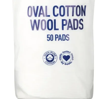  Boots Double Faced Oval Cotton Wool Pads (50 pads)