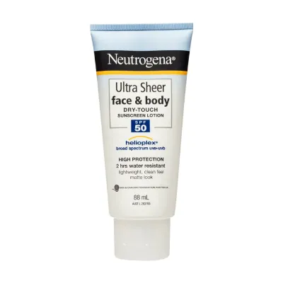 Neutrogena Ultra Sheer Face & Body Dry Touch Sunscreen Lotion SPF50 (88ml)