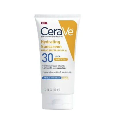 CeraVe  Hydrating Sunscreen Face Sheer Tint SPF 30 (50ml)