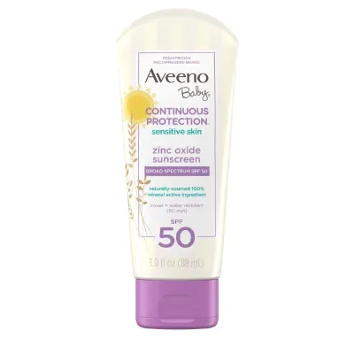 Aveeno Baby Continuous Protection Zinc Oxide Mineral Sunscreen SPF 50 (88ml)