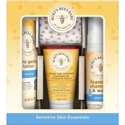 Burt Bees Baby Sensitive Skin Essentials 4 Piece Set 