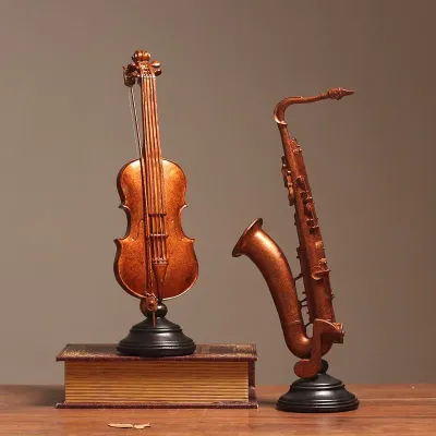 Retro Saxophone & Violin Decoration