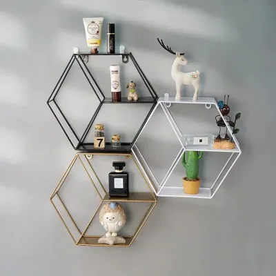 Wall Display Stand Hexagonal Shape
