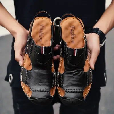 Genuine Leather Breathable Baotou Sandals