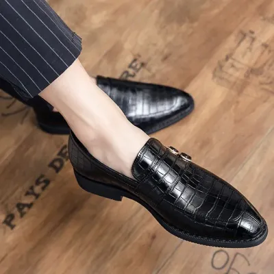 Premium Leather Crocodile Pattern Formal Shoe