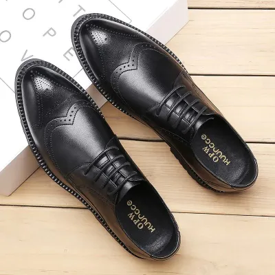 Two Layer Genuine Cowhide Leather Formal Shoes
