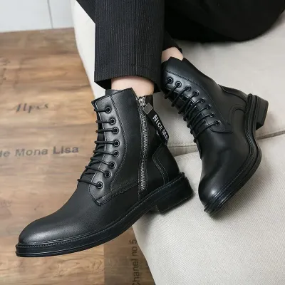 Premium Leather High End Ankle Boots