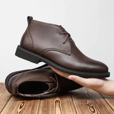Genuine Leather Round Head Formal Shoes