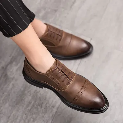 British Pointed Casual Leather Shoes