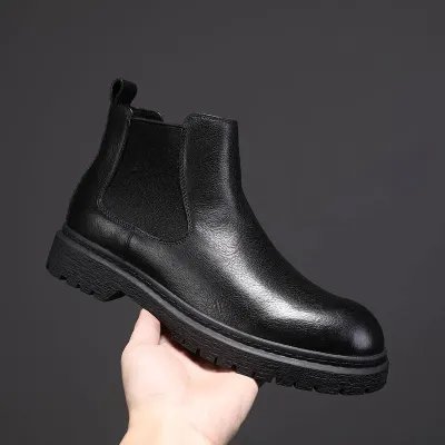 Genuine Leather Breathable Chelsea Boots 