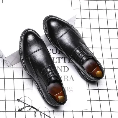 British Carved Lace Up Business Shoes
