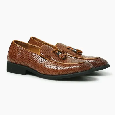 Premium Leather Brown Loafer ST01