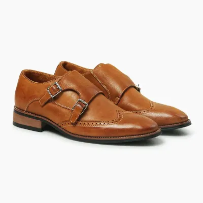 Cow Hide Brown Business Formal Shoes ST45
