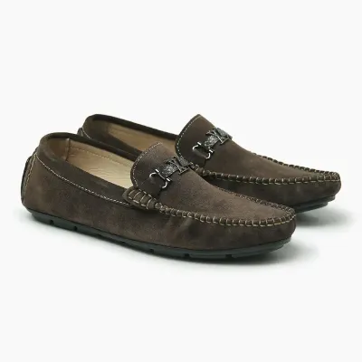 Suede Leather Rubber Sole Loafer ST57