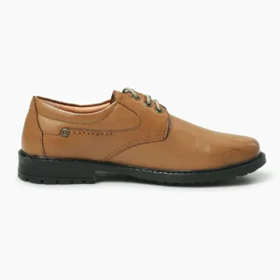 Cow Leather Brown Casual Shoes ST67