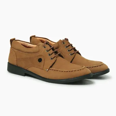 Cow Leather Brown Casual Shoes ST68