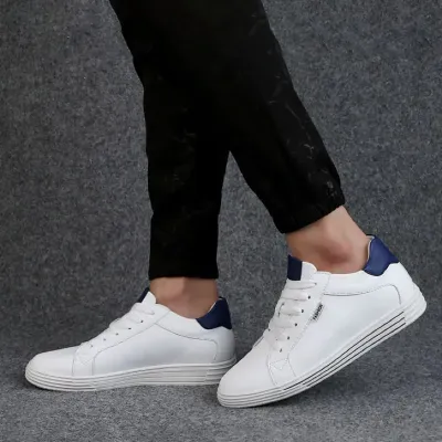Cow Leather White Casual Shoes st130