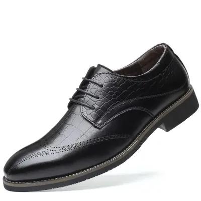 Premium Leather Lazada Black Formal Shoes ST99