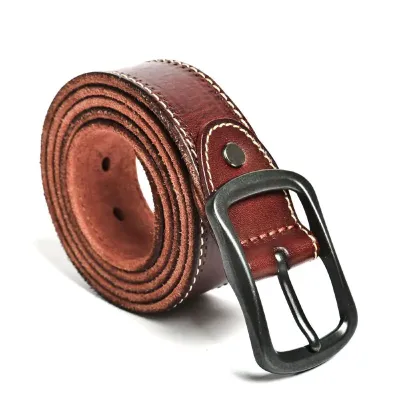 Genuine Leather Coffee Belt AC83