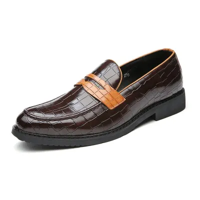 Premium  leather Coffee Loafer GB216