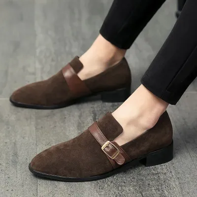 Premium Suede  leather Coffee Loafer GB217