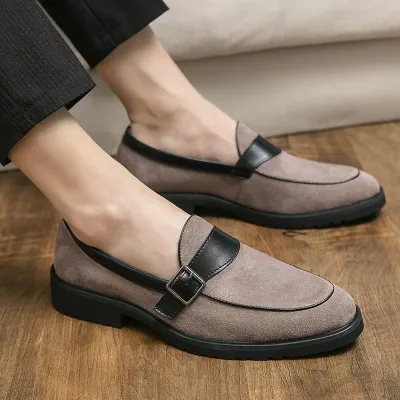 Premium Leather Apricot Loafer NFE61