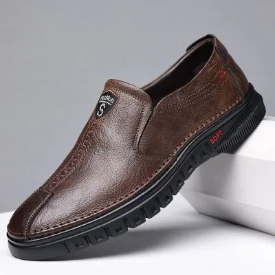 Genuine Leather Coffee Loafer GB258