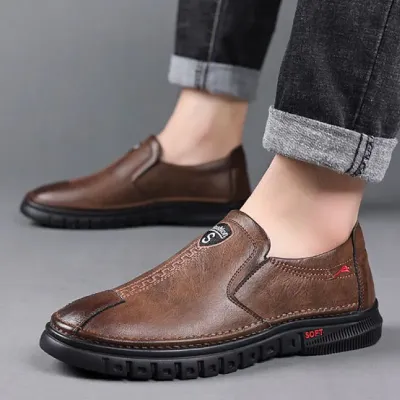 Genuine Leather Coffee Loafer GB278