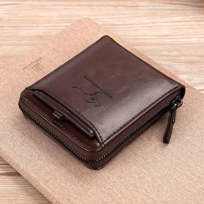 Anti-Theft Multi-Functional Coffee Color Short Wallet GB409