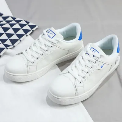 Premium Leather White Casual Shoes GB459
