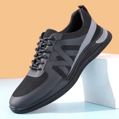 Premium Fly Oven Fabric Black Casual Shoes GB491