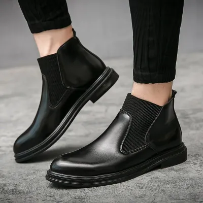 Premium Leather Men's Slip-On Ankle Boots GB546