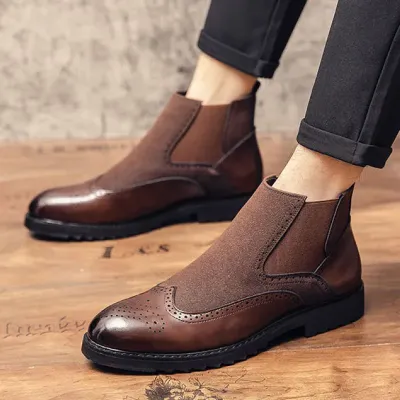 Premium Leather British Style Chelsea Boots GB547