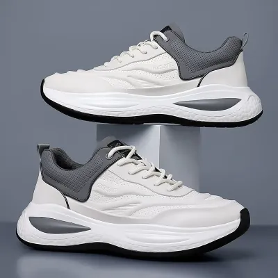 Genuine Leather Breathable Casual Sneakers NFE37