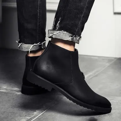 Genuine Leather Low-Top Chelsea Boots NFE39