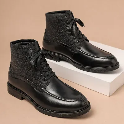 Genuine Leather Mid-Top Martin Boots NFE49