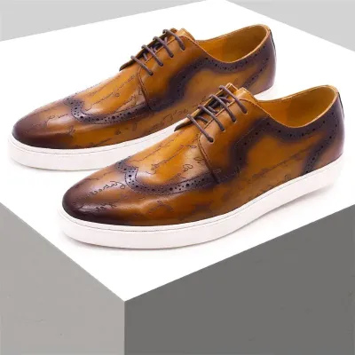 Genuine Leather Hnad-Made Casual Shoes NFE50