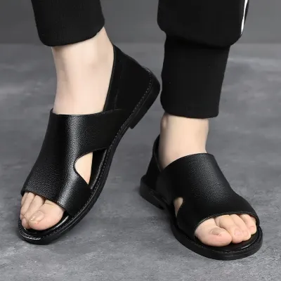 Genuine Leather Outdoor Slippers NFE72