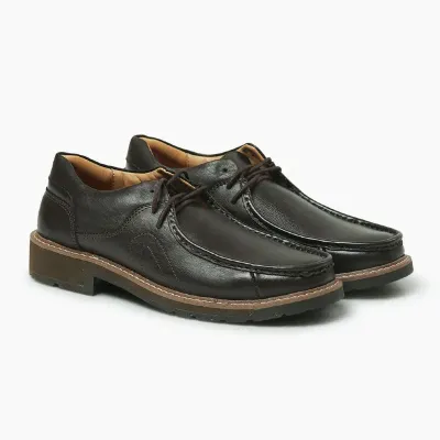 Genuine Leather Coffee Casual Shoes NFG107