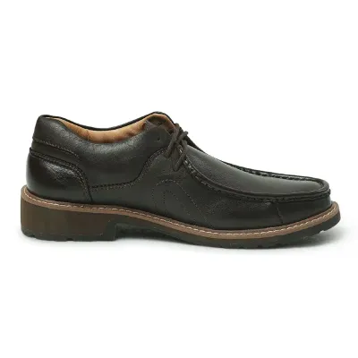 Genuine Leather Coffee Casual Shoes NFG107